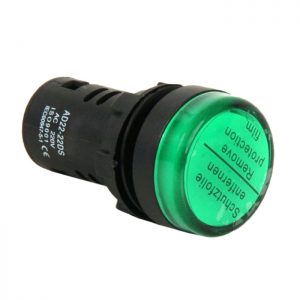 Luminaria Piloto Led 22mm Verde 220v