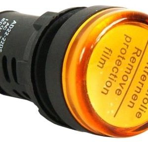 Luz Piloto LED 22mm Amarillo 220V | Señalización Precaución