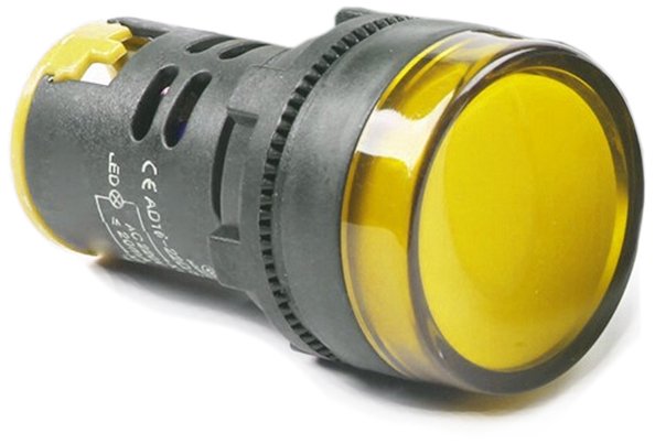 luz-piloto-22mm-amarillo-220v-posterior Luz Piloto LED 22mm Amarillo 220V | Señalización Precaución materiales electricos Chile