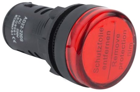Luz Piloto LED 22mm Rojo 220V | Señalización Tablero