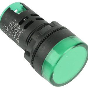 Luz Piloto LED 22mm Verde 220V | Señalización Marcha