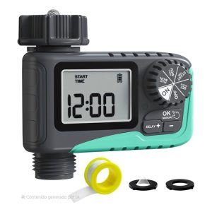 Programador de riego automático digital ITV105-DLS 1 zona para control eficiente de sistemas de riego doméstico
