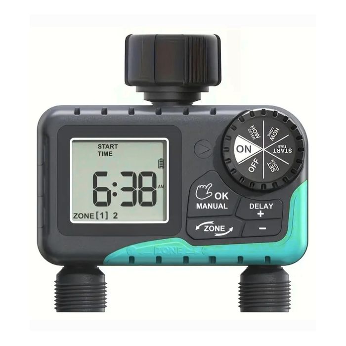 Programador Riego Automatico Controlador Digital 2 Zonas ITV205-DLS