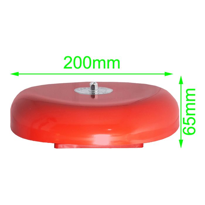 Timbre Campana Alarma Metal Rojo Campanilla 8″ 220v