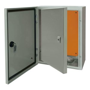 Gabinete metálico tablero eléctrico 600x400x250 mm 2 puertas para protección y distribución de circuitos