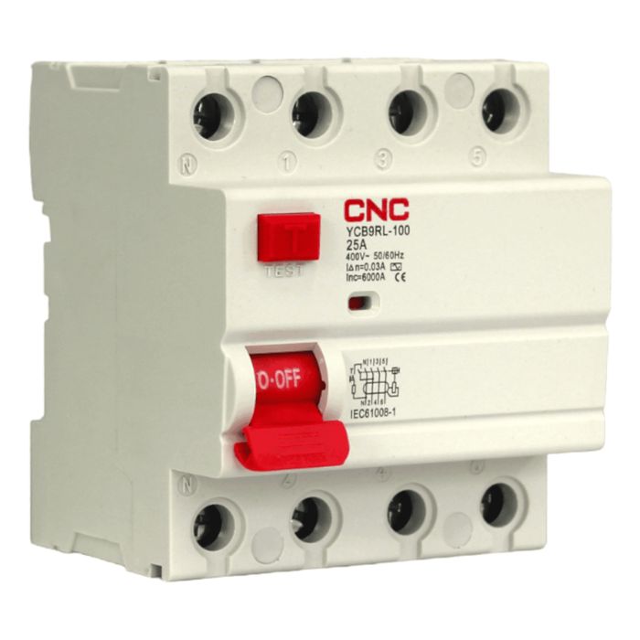 INTERRUPTOR DIFERENCIAL 4P 25A 30MA 6KA CNC