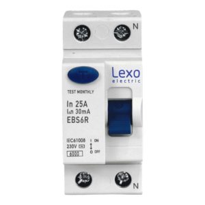 Interruptor Diferencial 2x25A 30mA | LEXO EBS6R