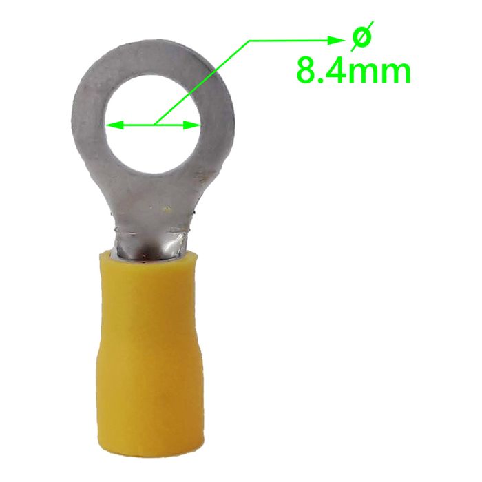 TERMINAL ARGOLLA 12-10AWG D=8.4MM AMARILLO (100U)