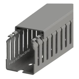 Canaleta Ranurada Gris 50x30mm | Tira 2 Metros