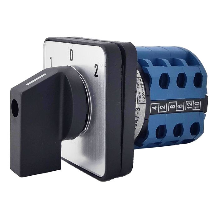 INTERRUPTOR CONMUTADOR 1-0-2 25A 3P 220-380VAC