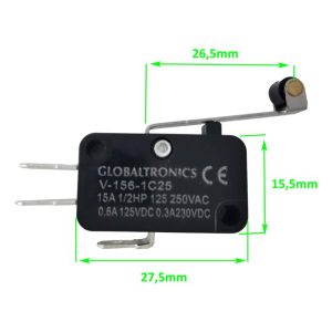 Microswitch V-156-1C25 | Roldana Palanca Larga
