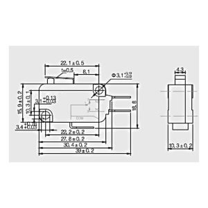Microswitch V-151-1C25 | Palanca Corta