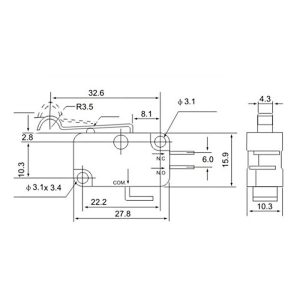 Microswitch V-154-1C25 | Roldana Simulada