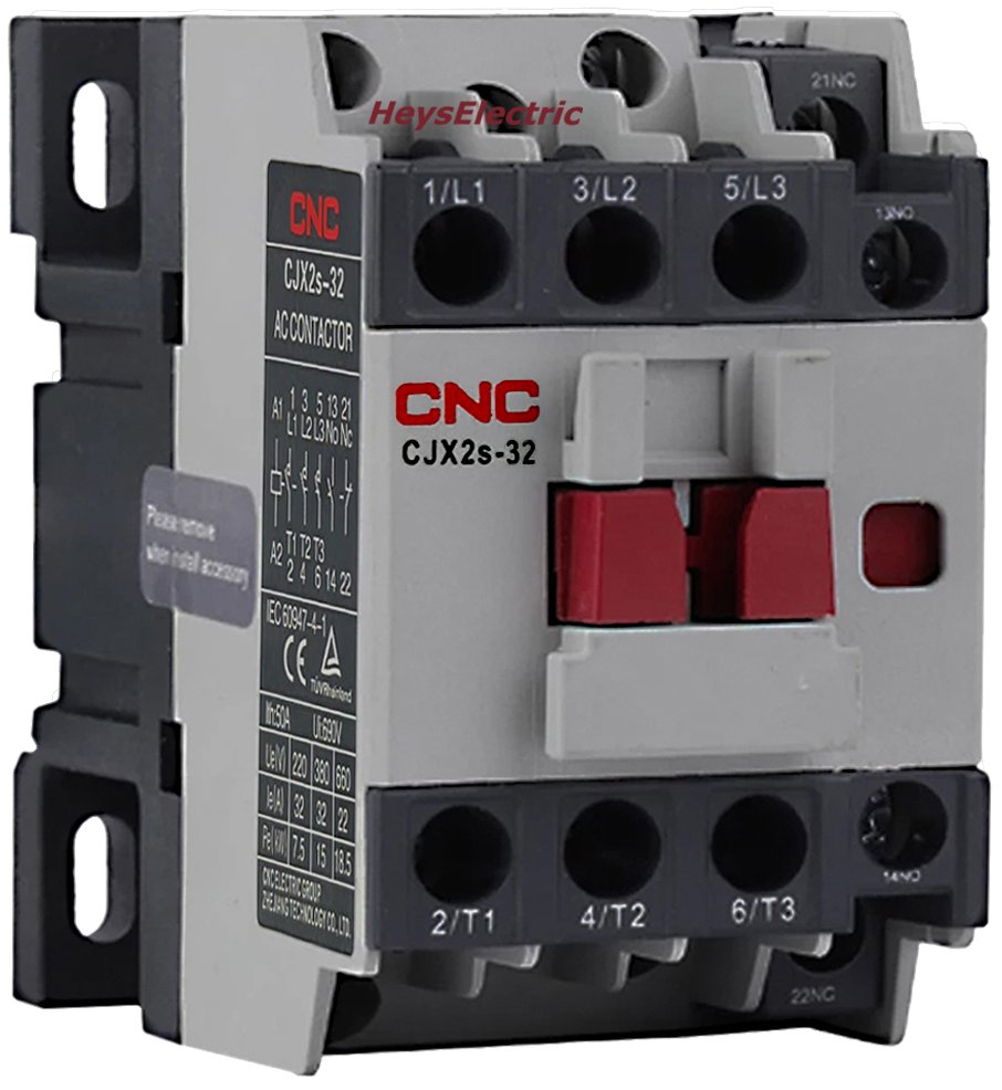Contactor Trifásico 32A 220V CJX2s 1NO+1NC CNC Electric