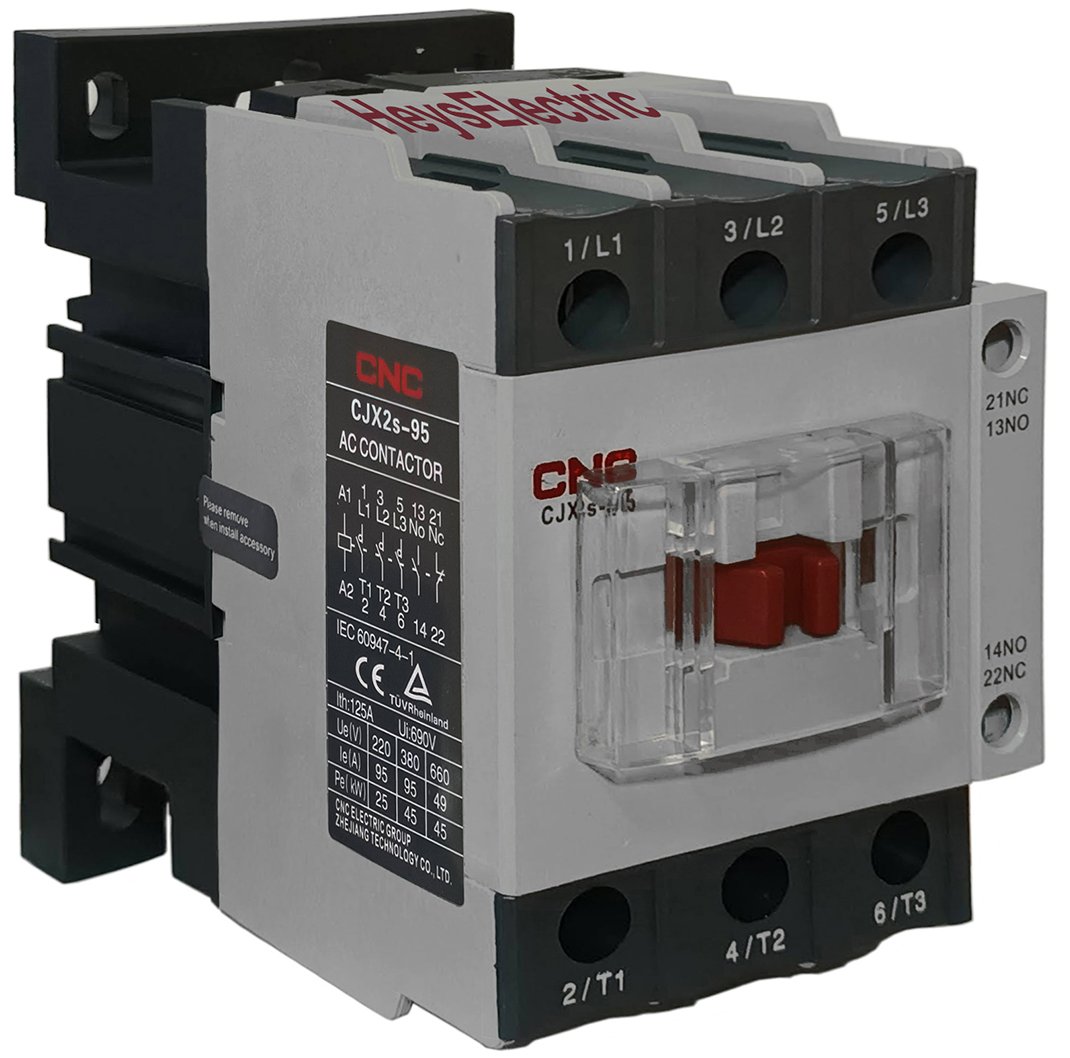 Contactor Trifásico 95A 24VAC CJX2s 1NO+1NC CNC Electric
