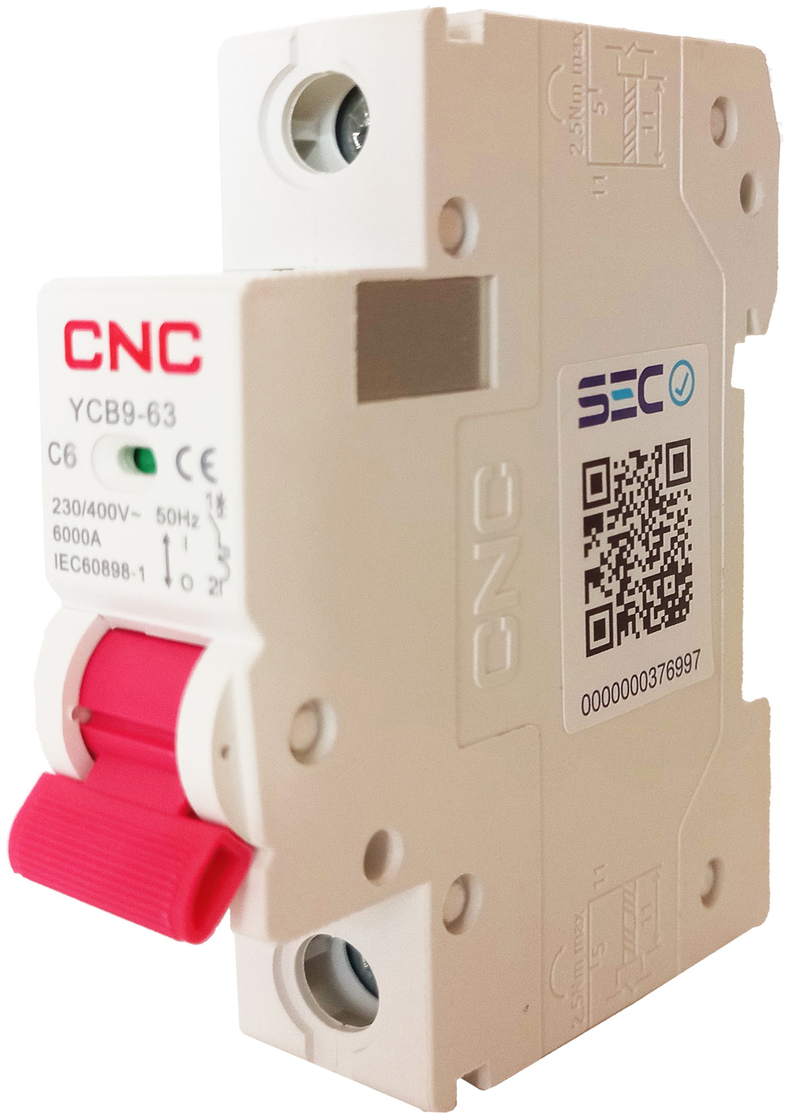 Interruptor Automático 1x6A Curva C 6kA CNC Electric | Especial Iluminación