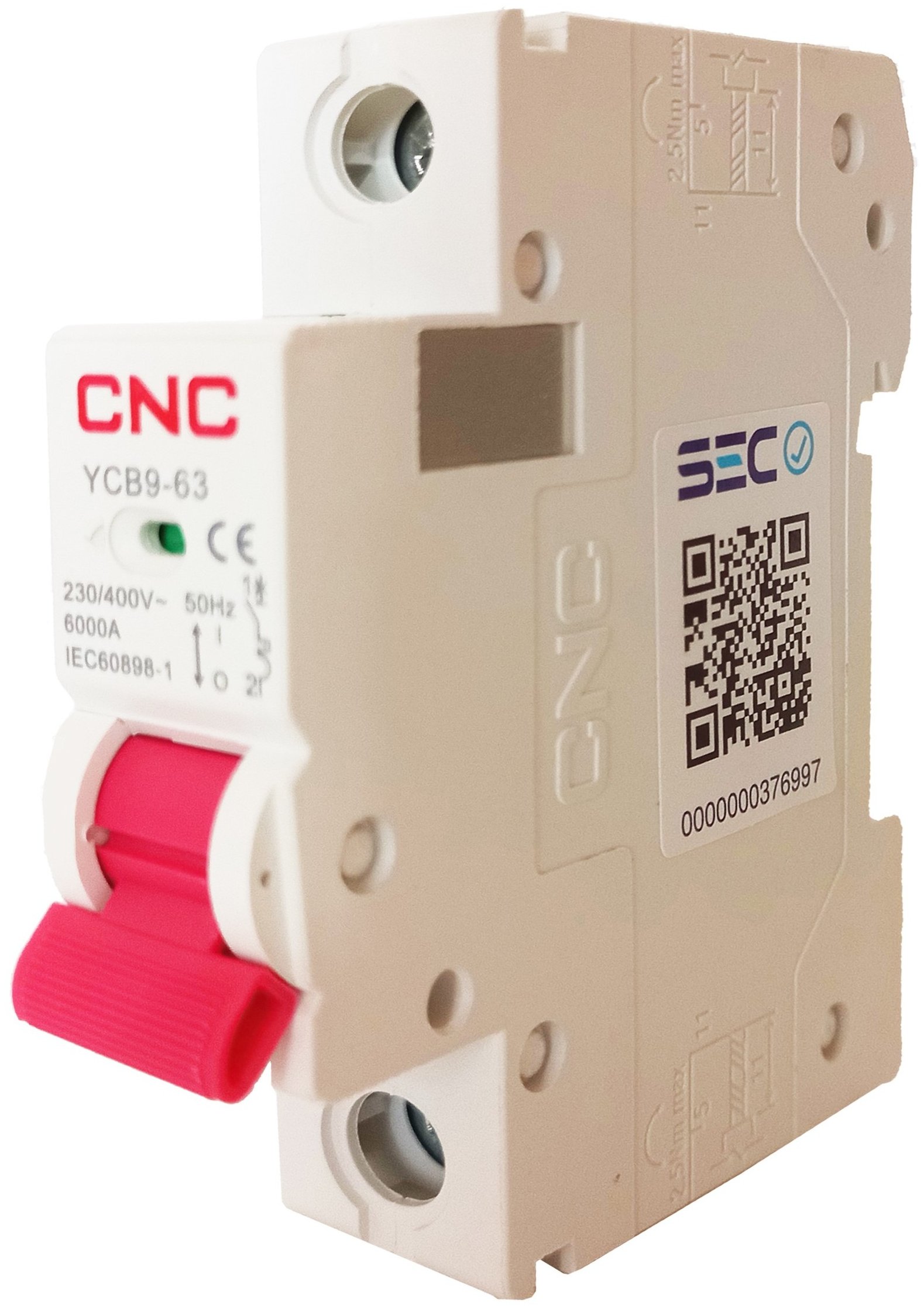 interruptor-automatico-1x63-curva-c-6ka-cnc-electric-superior Interruptor Automático 1x63A Curva C 6kA CNC Electric | Máxima Potencia Monopolar materiales electricos Chile