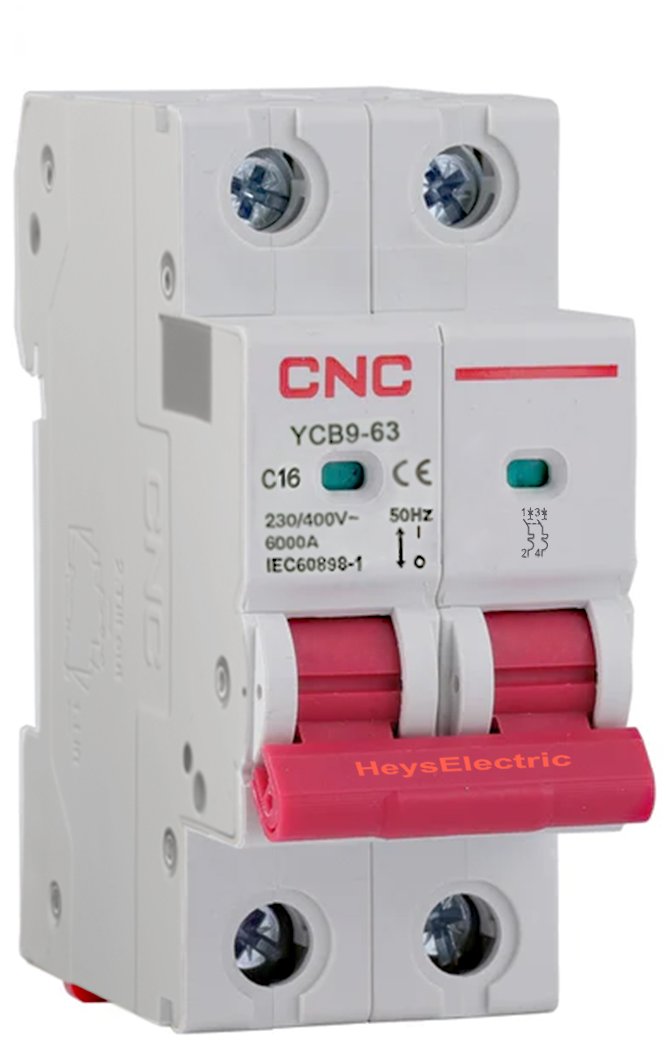 interruptor-automatico-2x16-curva-c-6ka-cnc-electric-lateral Interruptor Automático 2x16A Curva C 6kA CNC Electric | Especial Enchufes y Fuerza materiales electricos Chile