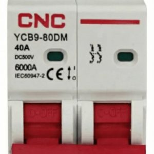 Interruptor Automático 2x40A DC 500V 6kA CNC Electric | Protección de Potencia Solar