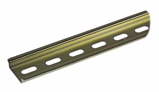 Riel DIN Perforado 35x7.5mm 1 Metro Acero Galvanizado CNC - Image 2