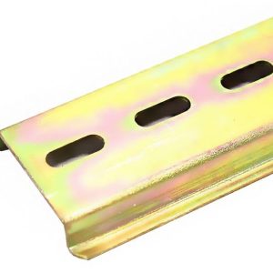 Riel DIN Perforado 35×7.5mm 1 Metro Acero Galvanizado CNC