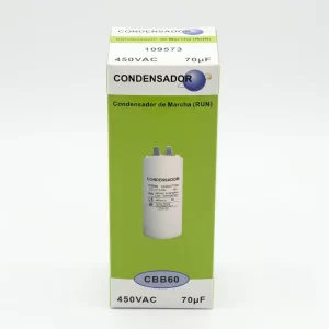 Condensador 70uF 450VAC CBB60 | Capacitor de Marcha